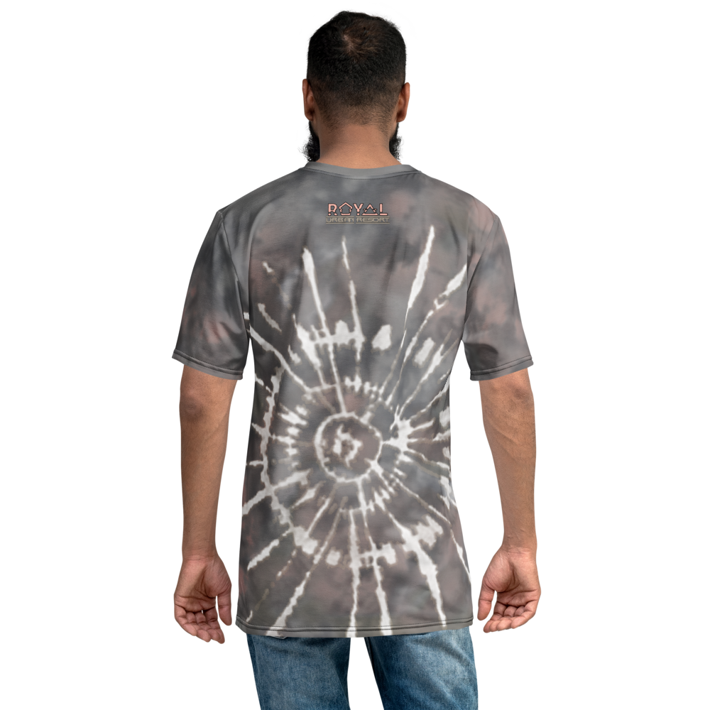 CRXWN | Royal Urban Resort | Trippy Drippy D4L By Any Means Bleach Acid Wash Unisex Jersey Tee Golden Wave Ash Stone Cracked Tie Dye