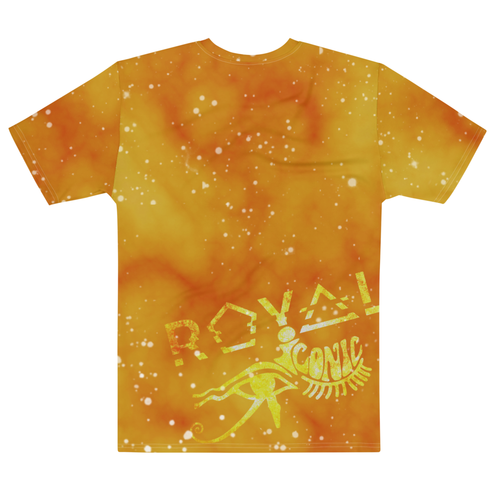 ROYAL ICONIC | Acid Wash Bleach Dye Galaxy Stars Sage & Retrogrades Ladies Crewneck Jersey Tee Orange Sienna Sun