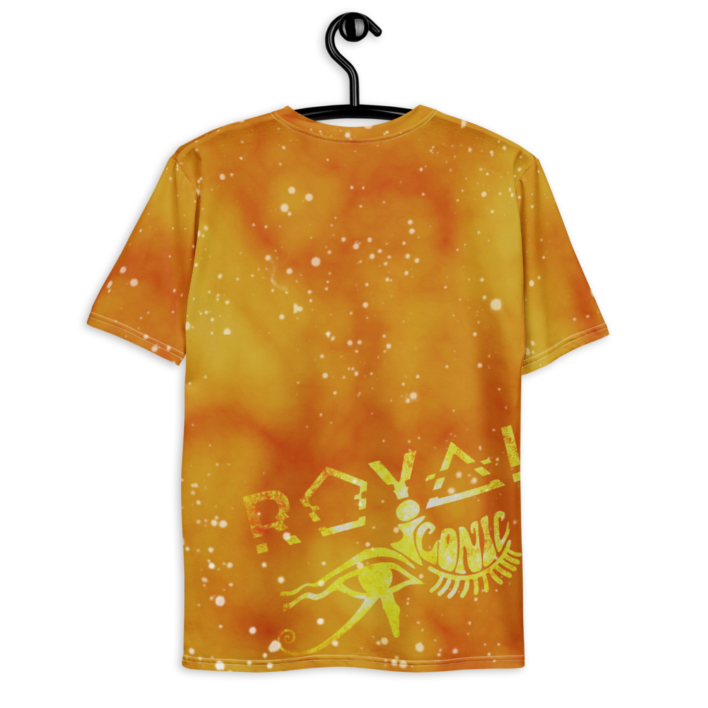 ROYAL ICONIC | Acid Wash Bleach Dye Galaxy Stars Sage & Retrogrades Ladies Crewneck Jersey Tee Orange Sienna Sun