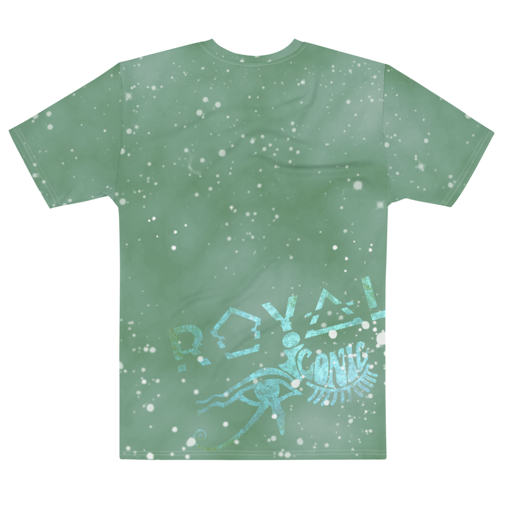 ROYAL ICONIC | Acid Wash Bleach Dye Galaxy Stars Sage & Retrogrades Ladies Crewneck Jersey Tee Seafoam