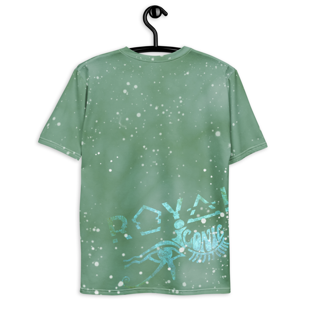 ROYAL ICONIC | Acid Wash Bleach Dye Galaxy Stars Sage & Retrogrades Ladies Crewneck Jersey Tee Seafoam