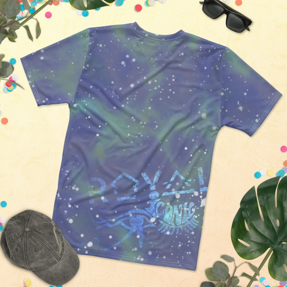 ROYAL ICONIC | Acid Wash Bleach Dye Galaxy Stars Sage & Retrogrades Ladies Unisex Cut Crewneck Jersey Tee Ascend Ether 1