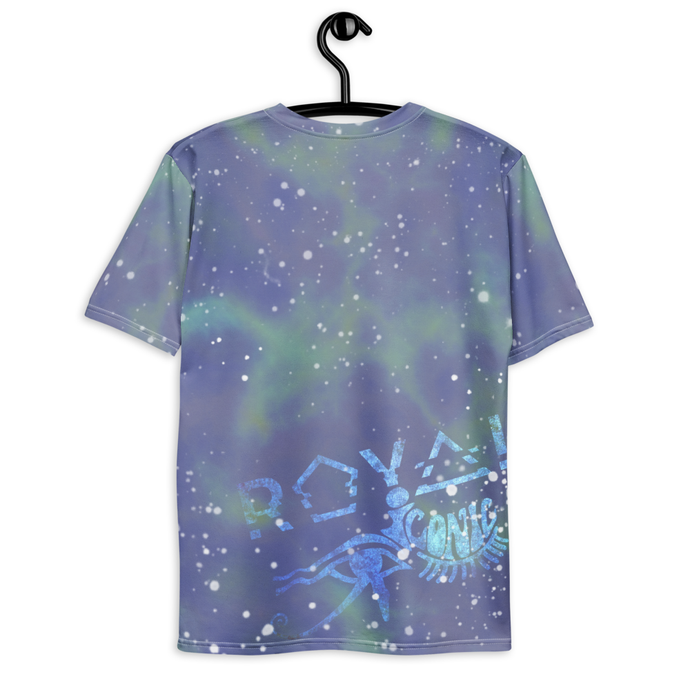 ROYAL ICONIC | Acid Wash Bleach Dye Galaxy Stars Sage & Retrogrades Ladies Unisex Cut Crewneck Jersey Tee Ascend Ether 1