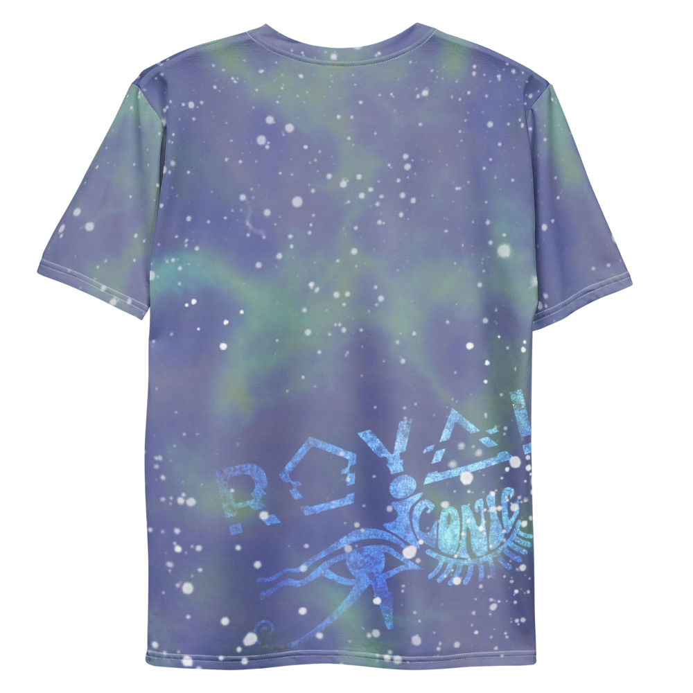 ROYAL ICONIC | Acid Wash Bleach Dye Galaxy Stars Sage & Retrogrades Ladies Unisex Cut Crewneck Jersey Tee Ascend Ether 1