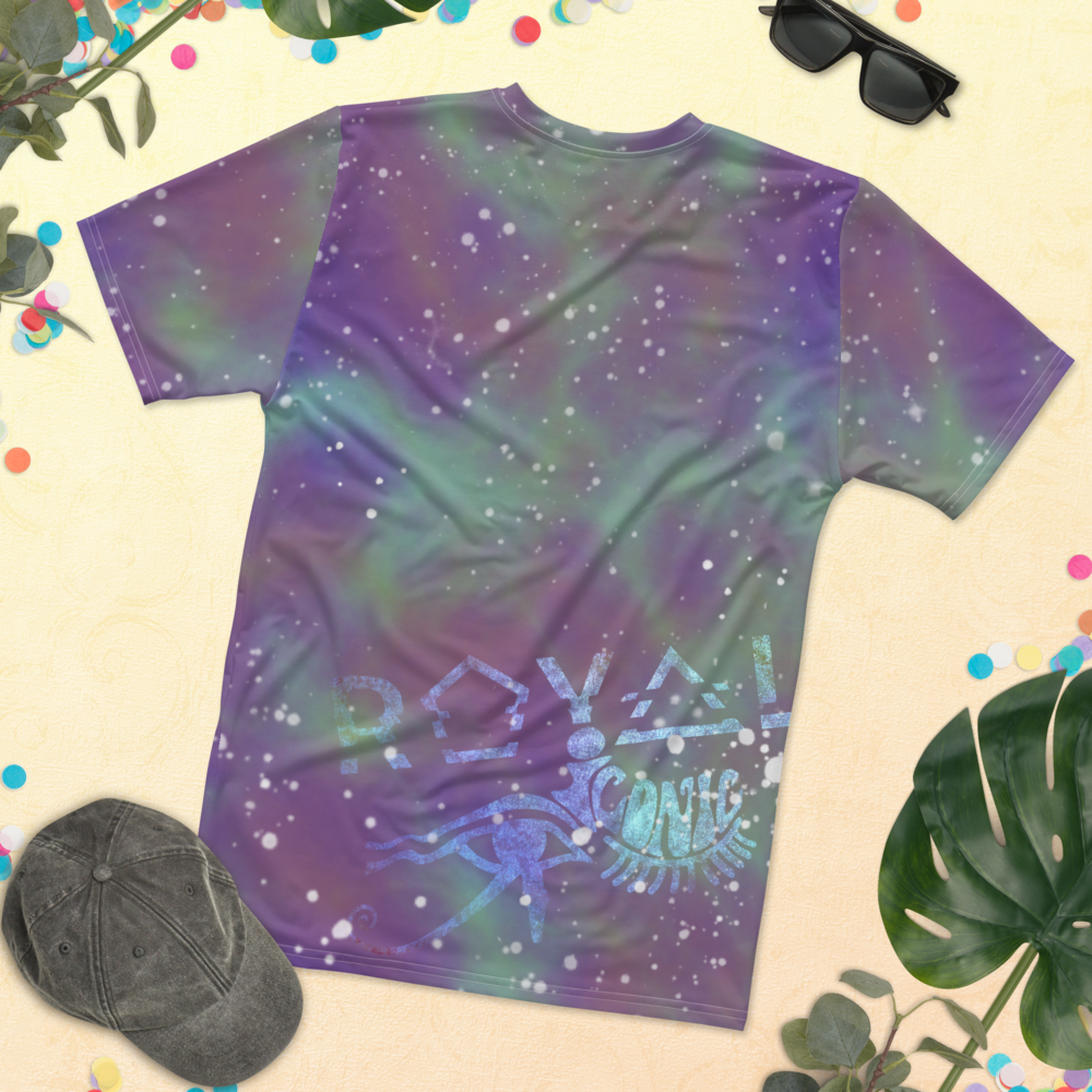 ROYAL ICONIC | Acid Wash Bleach Dye Galaxy Stars Sage & Retrogrades Ladies Unisex Cut Crewneck Jersey Tee Ascend Ether 2