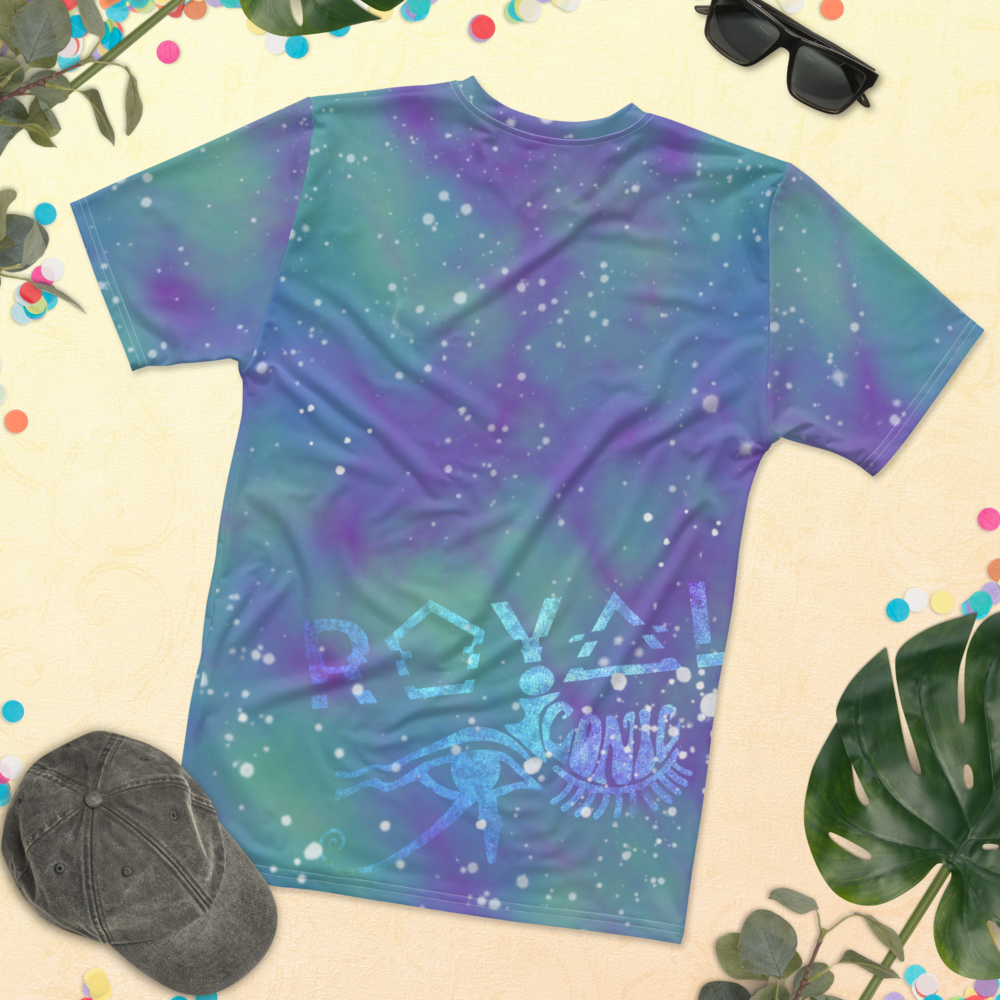 ROYAL ICONIC | Acid Wash Bleach Dye Galaxy Stars Sage & Retrogrades Ladies Unisex Cut Crewneck Jersey Tee Ascend Ether 3