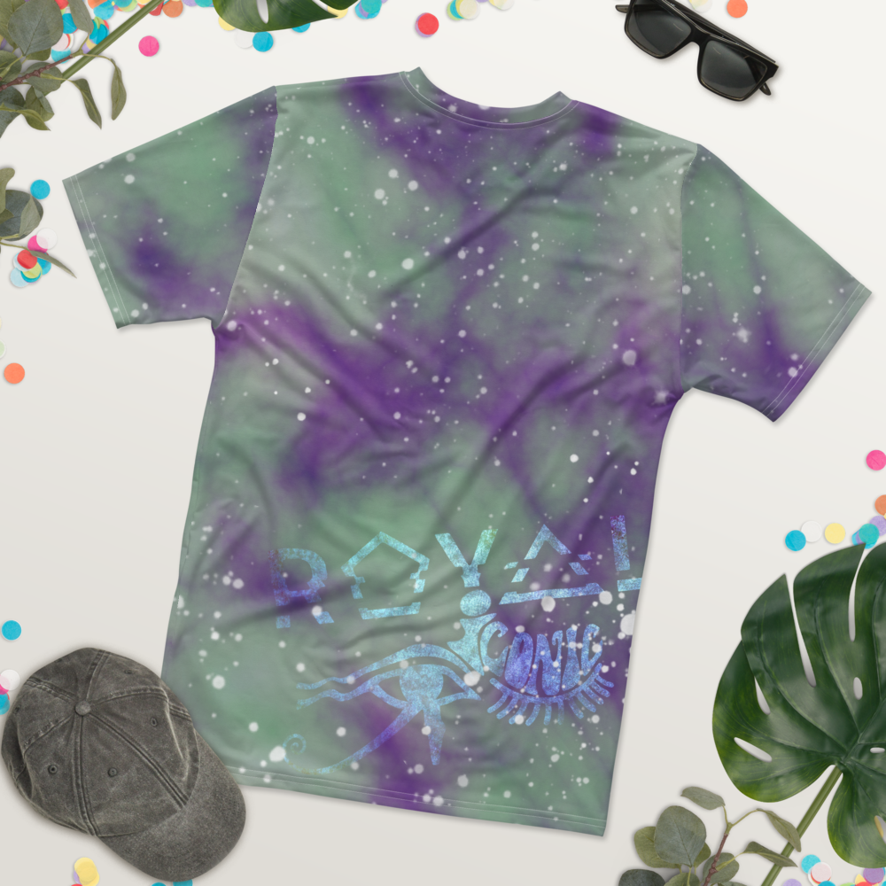 ROYAL ICONIC | Acid Wash Bleach Dye Galaxy Stars Sage & Retrogrades Ladies Unisex Cut Crewneck Jersey Tee Ascend Ether 4