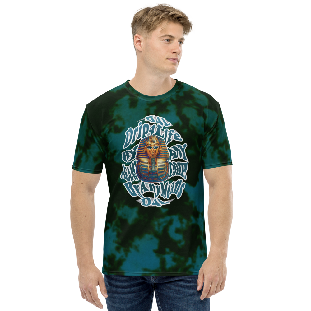 CRXWN | ROYAL Urban Resort 2021 | Royal Drip | D4L By Any Means Trippy 60s Acid Wash Jersey Tee Pixel Shades Gold Pharaoh Teal
