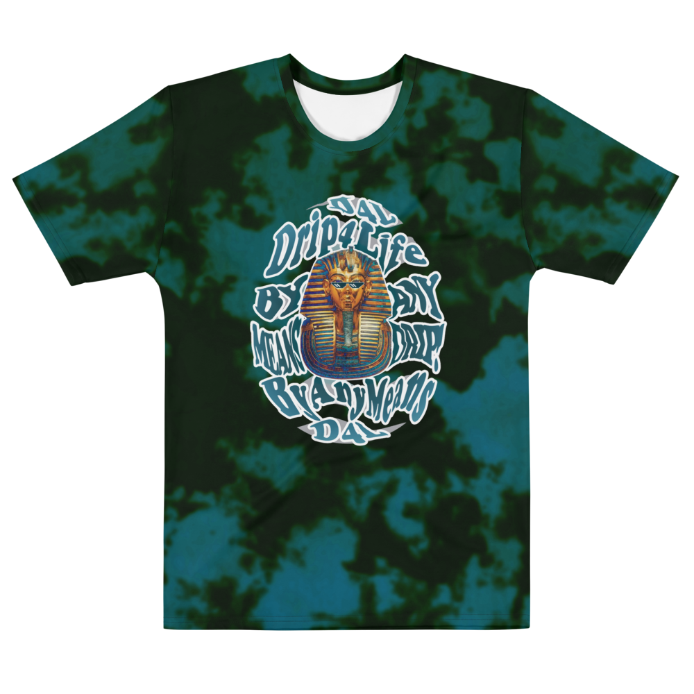 CRXWN | ROYAL Urban Resort 2021 | Royal Drip | D4L By Any Means Trippy 60s Acid Wash Jersey Tee Pixel Shades Gold Pharaoh Teal