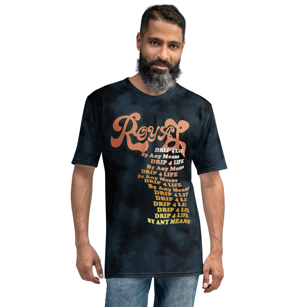 CRXWN | Royal Urban Resort | Trippy Drippy D4L By Any Means Bleach Acid Wash Unisex Jersey Tee Royal Wave 700 Sun Velvet Blue
