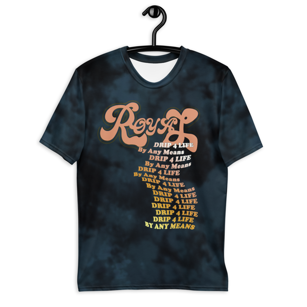 CRXWN | Royal Urban Resort | Trippy Drippy D4L By Any Means Bleach Acid Wash Unisex Jersey Tee Royal Wave 700 Sun Velvet Blue