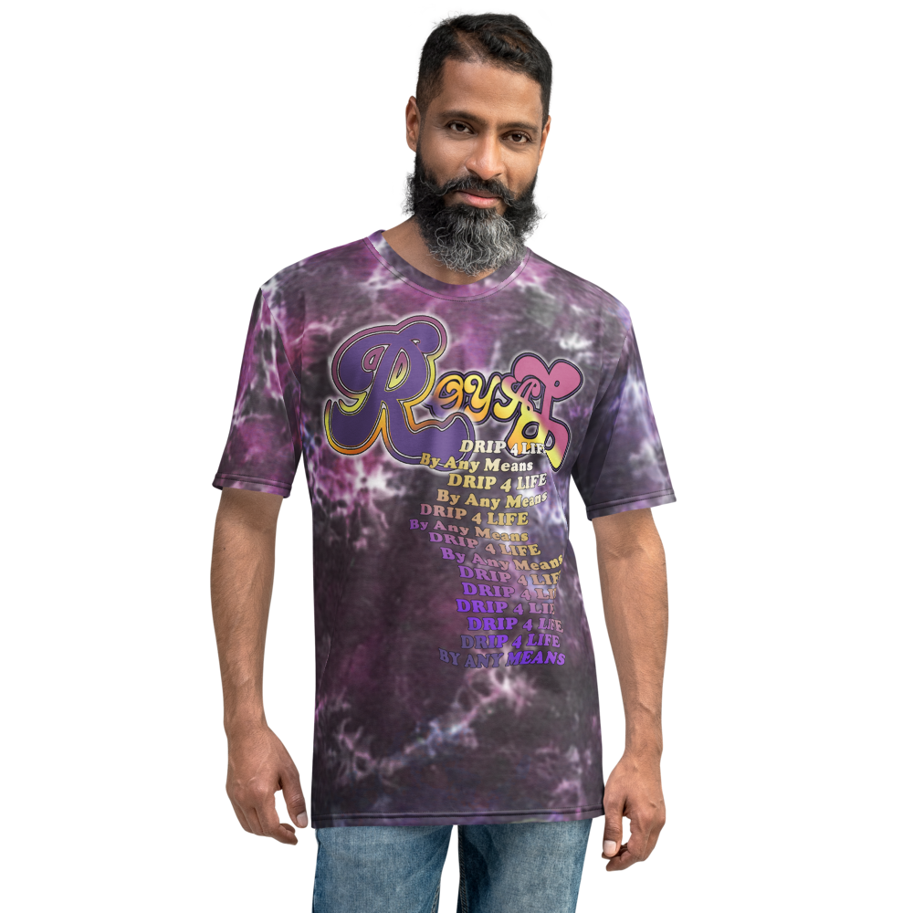 CRXWN | Royal Urban Resort | Trippy Drippy D4L By Any Means Bleach Acid Wash Unisex Jersey Tee Royal Wave CMFT PSG Purple Acid Wash