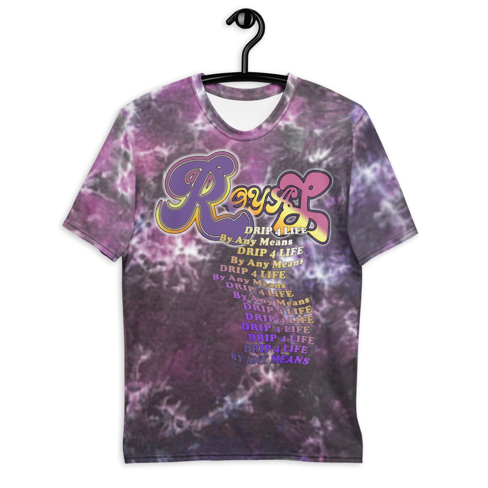 CRXWN | Royal Urban Resort | Trippy Drippy D4L By Any Means Bleach Acid Wash Unisex Jersey Tee Royal Wave CMFT PSG Purple Acid Wash