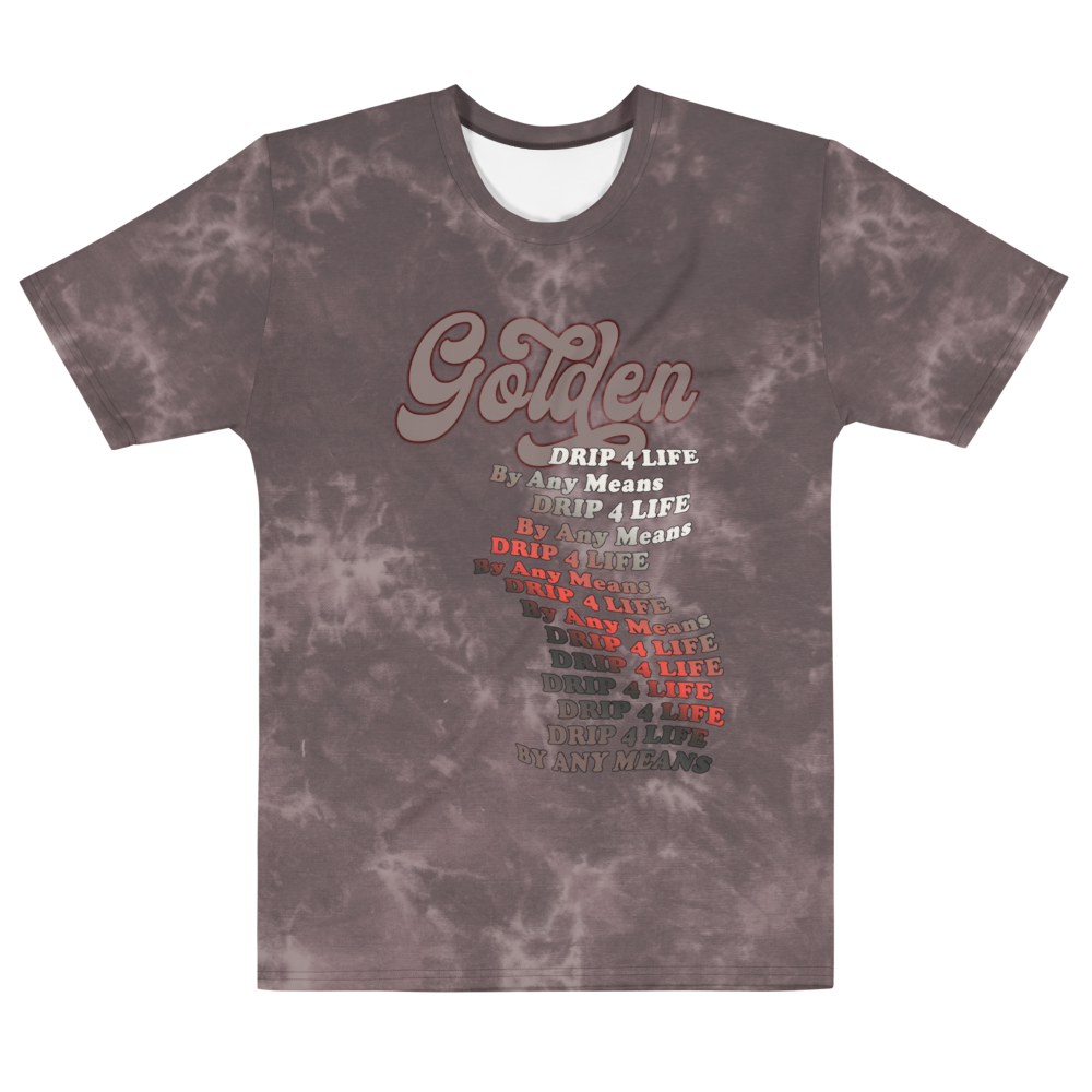CRXWN | Royal Urban Resort | Trippy Drippy D4L By Any Means Bleach Acid Wash Unisex Jersey Tee Golden Wave Taupe Haze Acid Wash