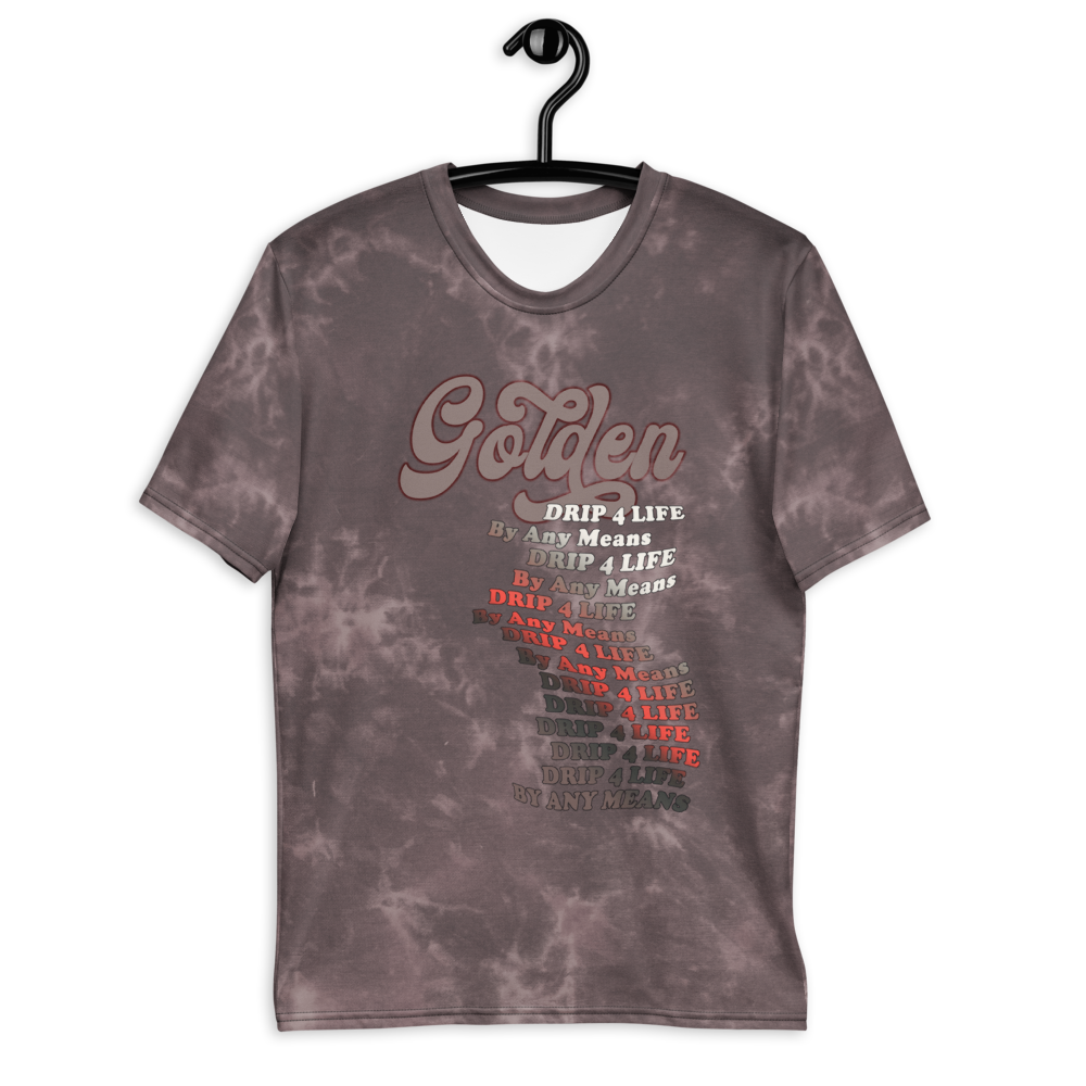 CRXWN | Royal Urban Resort | Trippy Drippy D4L By Any Means Bleach Acid Wash Unisex Jersey Tee Golden Wave Taupe Haze Acid Wash