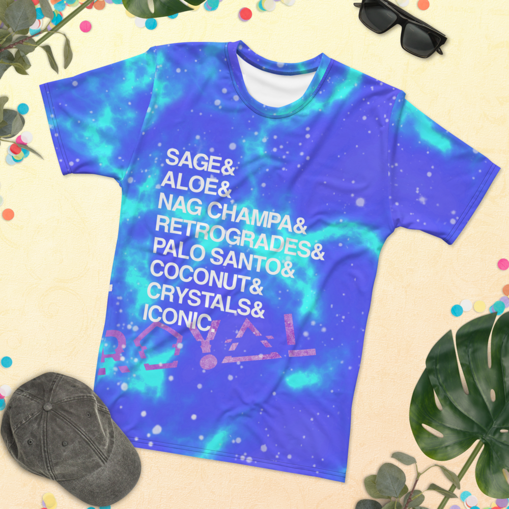 ROYAL ICONIC | Acid Wash Bleach Dye Galaxy Stars Sage & Retrogrades Ladies Crewneck Jersey Tee Mermaid Portals