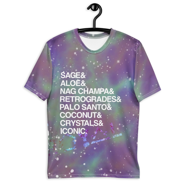 ROYAL ICONIC | Acid Wash Bleach Dye Galaxy Stars Sage & Retrogrades Ladies Unisex Cut Crewneck Jersey Tee Ascend Ether 2