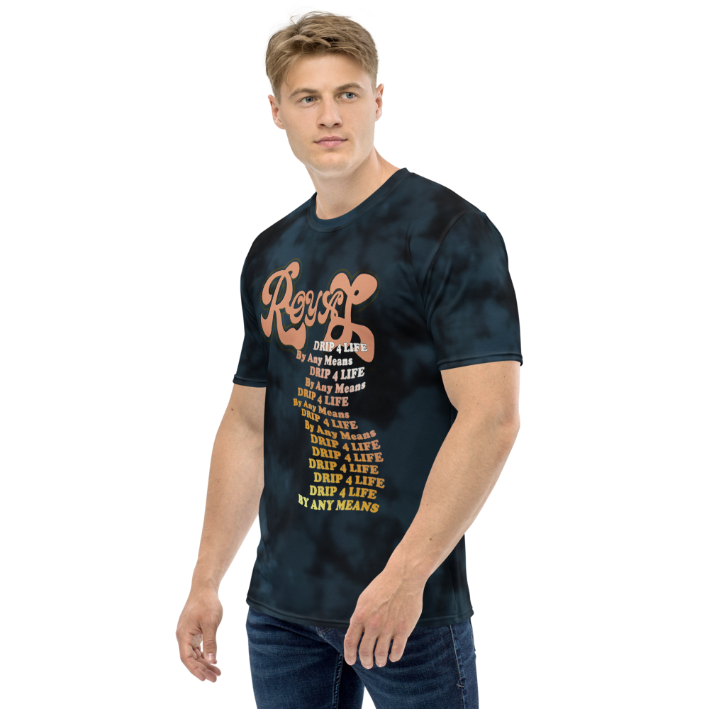 CRXWN | Royal Urban Resort | Trippy Drippy D4L By Any Means Bleach Acid Wash Unisex Jersey Tee Royal Wave 700 Sun Velvet Blue