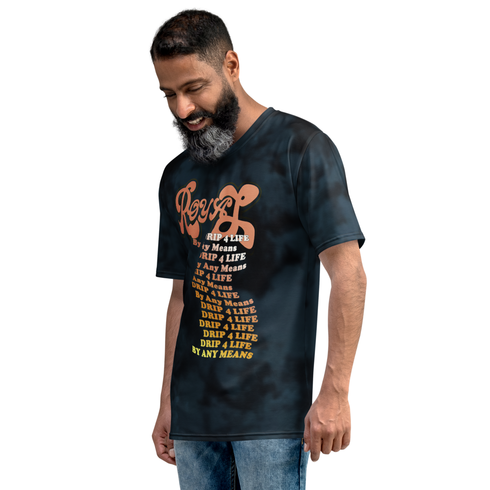 CRXWN | Royal Urban Resort | Trippy Drippy D4L By Any Means Bleach Acid Wash Unisex Jersey Tee Royal Wave 700 Sun Velvet Blue