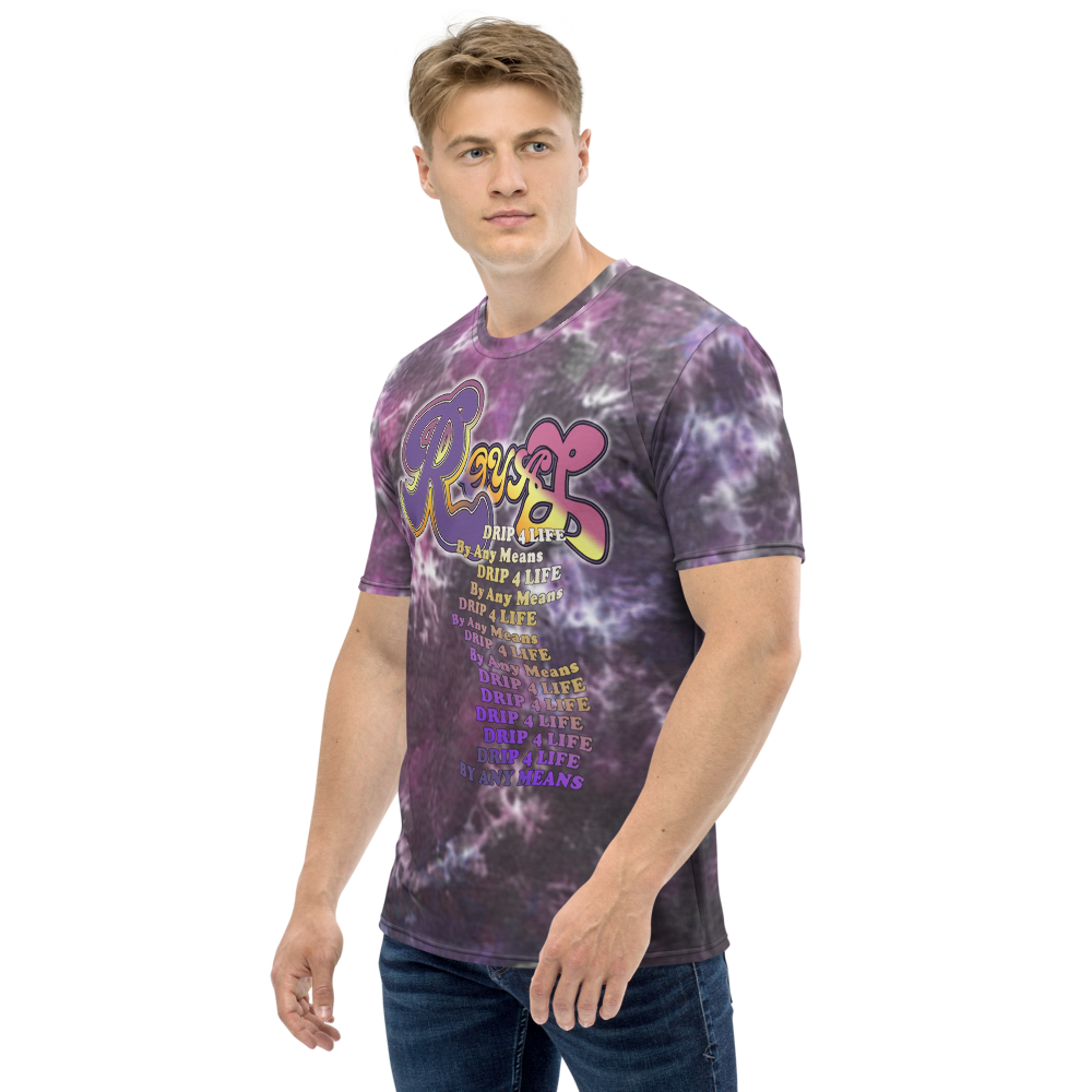 CRXWN | Royal Urban Resort | Trippy Drippy D4L By Any Means Bleach Acid Wash Unisex Jersey Tee Royal Wave CMFT PSG Purple Acid Wash