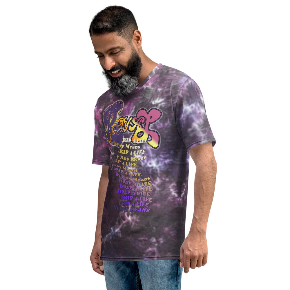 CRXWN | Royal Urban Resort | Trippy Drippy D4L By Any Means Bleach Acid Wash Unisex Jersey Tee Royal Wave CMFT PSG Purple Acid Wash