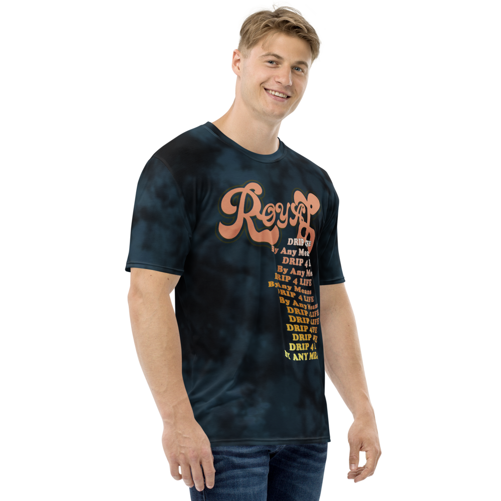 CRXWN | Royal Urban Resort | Trippy Drippy D4L By Any Means Bleach Acid Wash Unisex Jersey Tee Royal Wave 700 Sun Velvet Blue