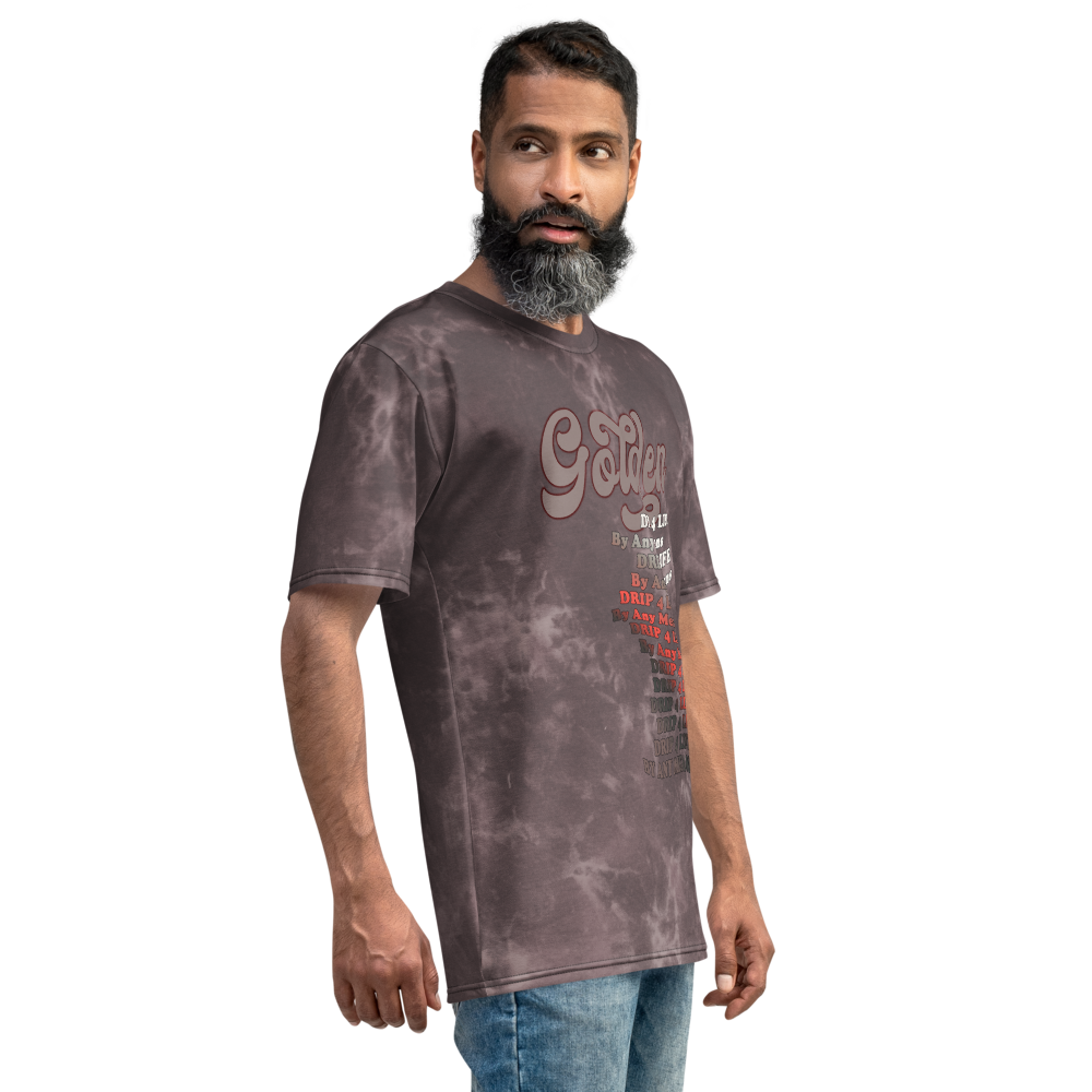 CRXWN | Royal Urban Resort | Trippy Drippy D4L By Any Means Bleach Acid Wash Unisex Jersey Tee Golden Wave Taupe Haze Acid Wash