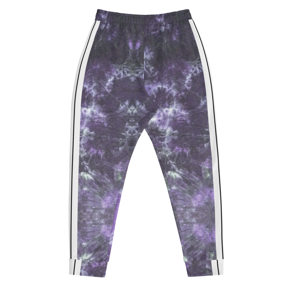 CRXWN | Royal Urban Resort | Trippy Drippy Bleach Acid Wash with Malibu Stripe Unisex Jogger CMFT PSG Royal Purple