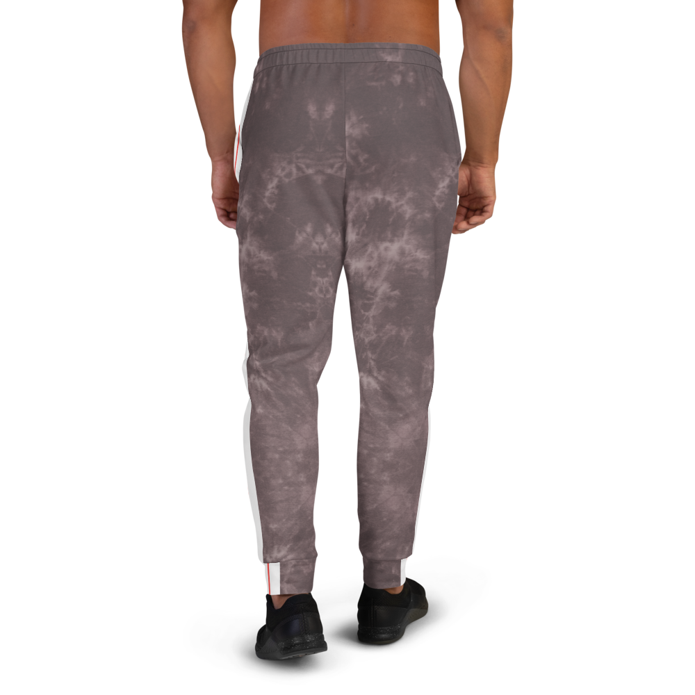 CRXWN | Royal Urban Resort | Trippy Drippy Bleach Acid Wash with Malibu Stripe Unisex Jogger TAUPE HAZE Bleach Grunge Acid Wash