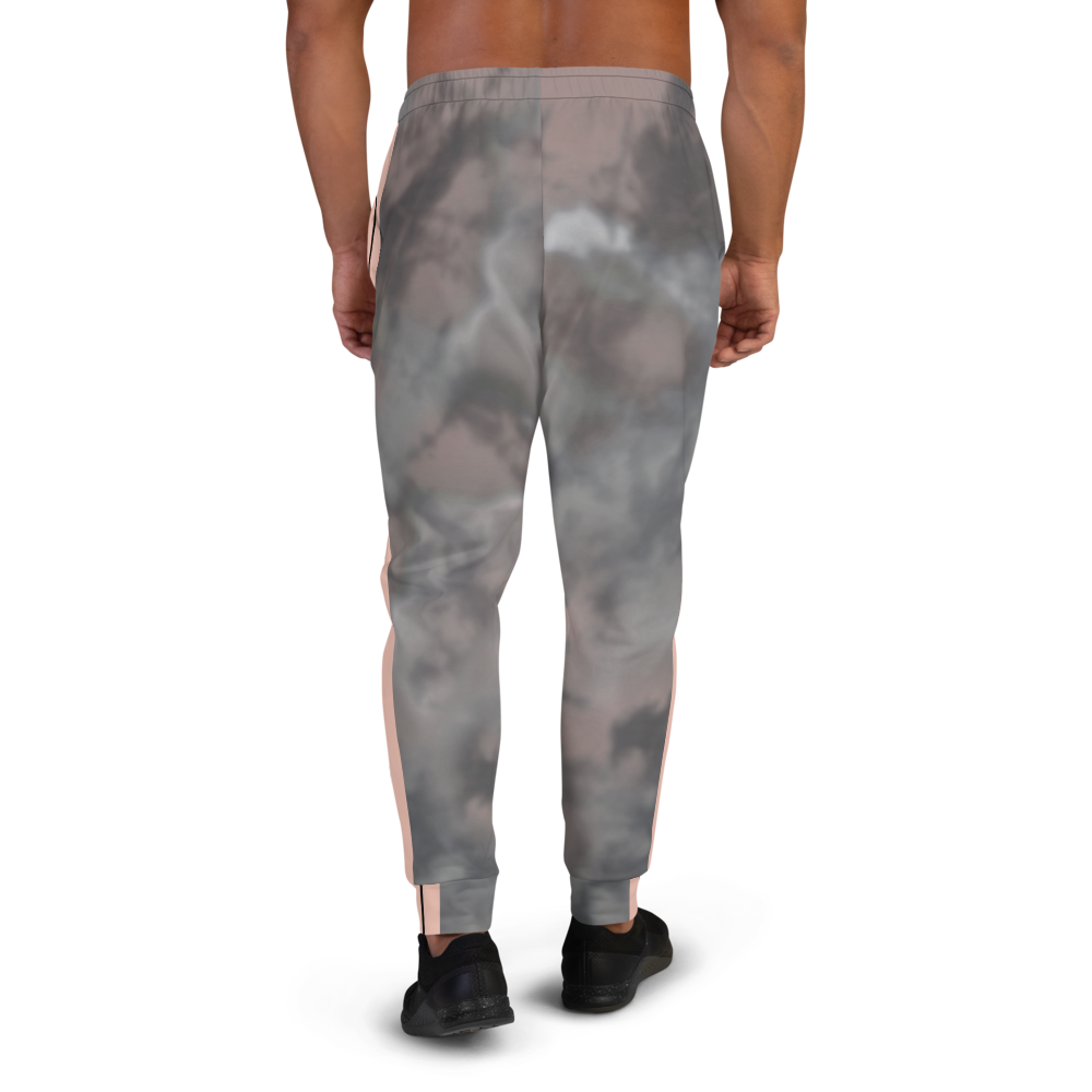 CRXWN | Royal Urban Resort | Trippy Drippy Bleach Acid Wash with Malibu Stripe Unisex Jogger Ash Stone Bleach Grunge Acid Dye