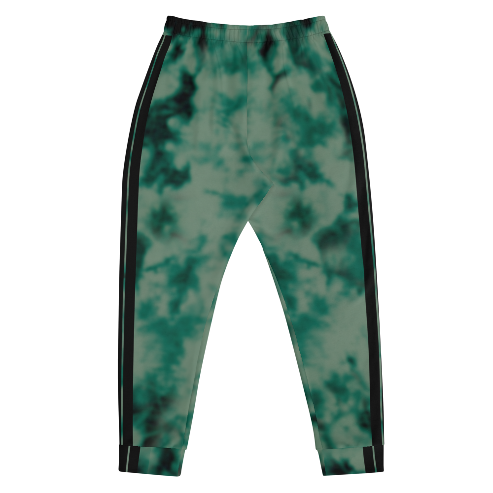 CRXWN | Royal Urban Resort | Trippy Drippy Bleach Acid Wash with Malibu Stripe Unisex Jogger Seafoam Teal Bleach Grunge Acid Dye