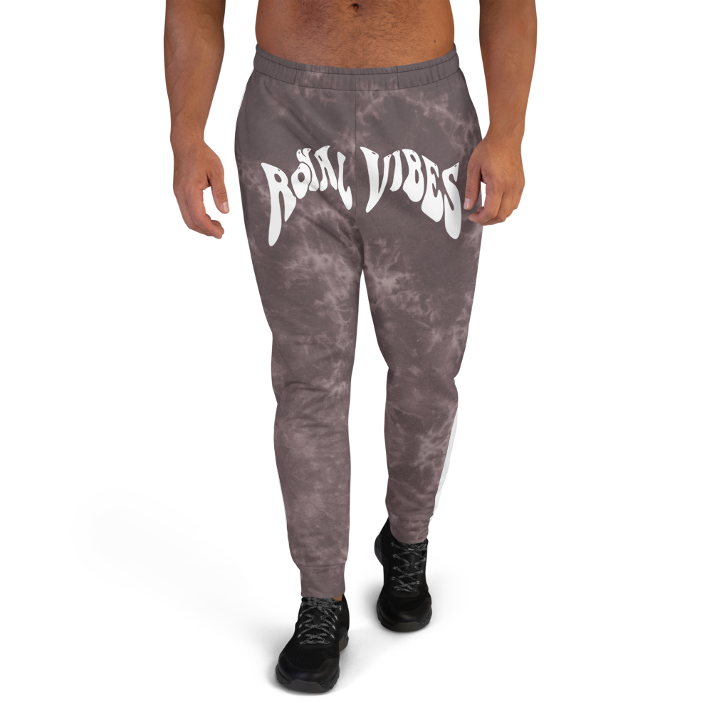 CRXWN | Royal Urban Resort | Trippy Drippy Bleach Acid Wash with Malibu Stripe Unisex Jogger TAUPE HAZE Bleach Grunge Acid Wash