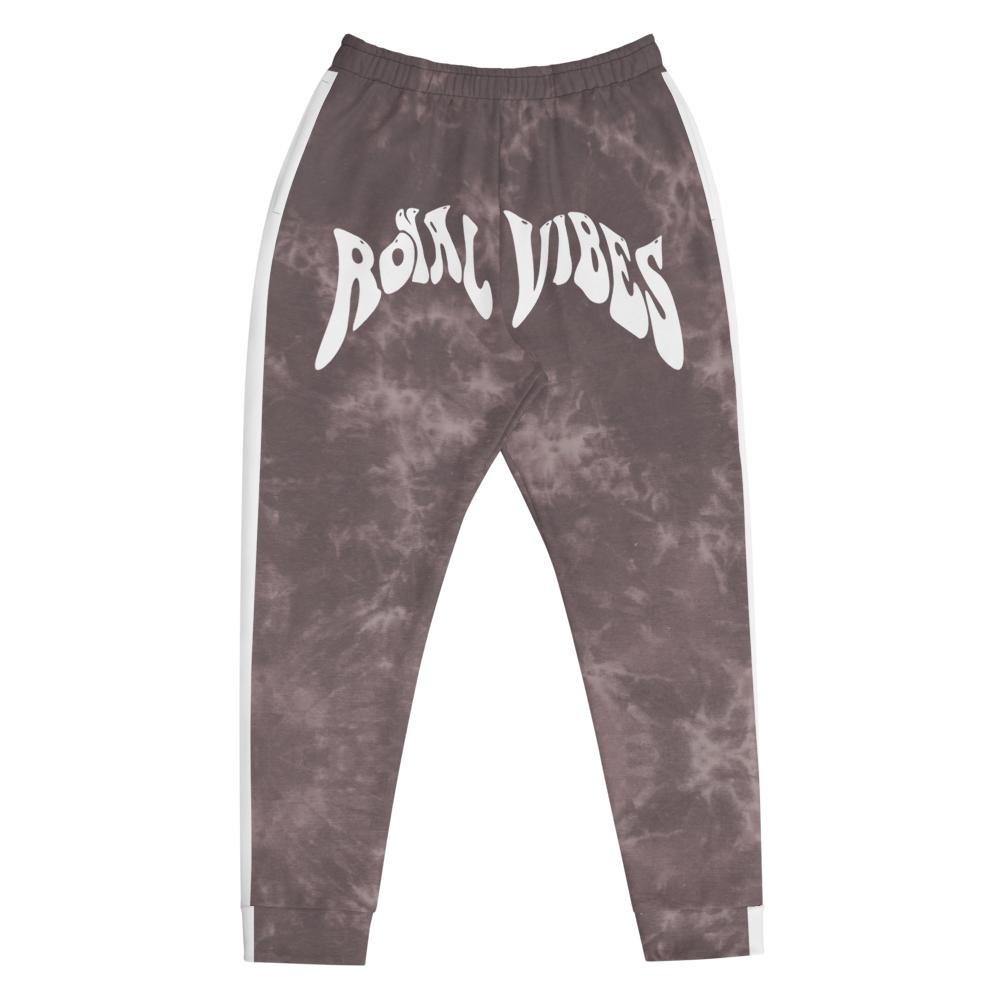 CRXWN | Royal Urban Resort | Trippy Drippy Bleach Acid Wash with Malibu Stripe Unisex Jogger TAUPE HAZE Bleach Grunge Acid Wash