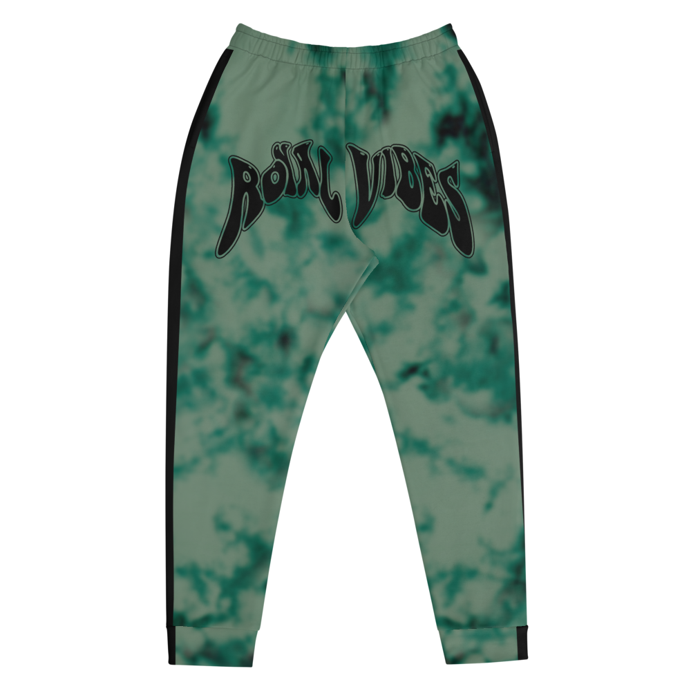 CRXWN | Royal Urban Resort | Trippy Drippy Bleach Acid Wash with Malibu Stripe Unisex Jogger Seafoam Teal Bleach Grunge Acid Dye