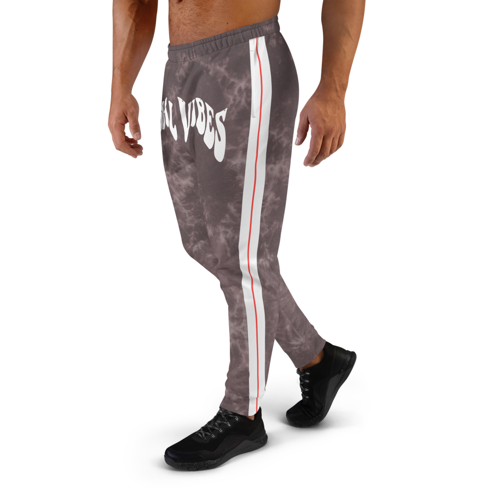 CRXWN | Royal Urban Resort | Trippy Drippy Bleach Acid Wash with Malibu Stripe Unisex Jogger TAUPE HAZE Bleach Grunge Acid Wash