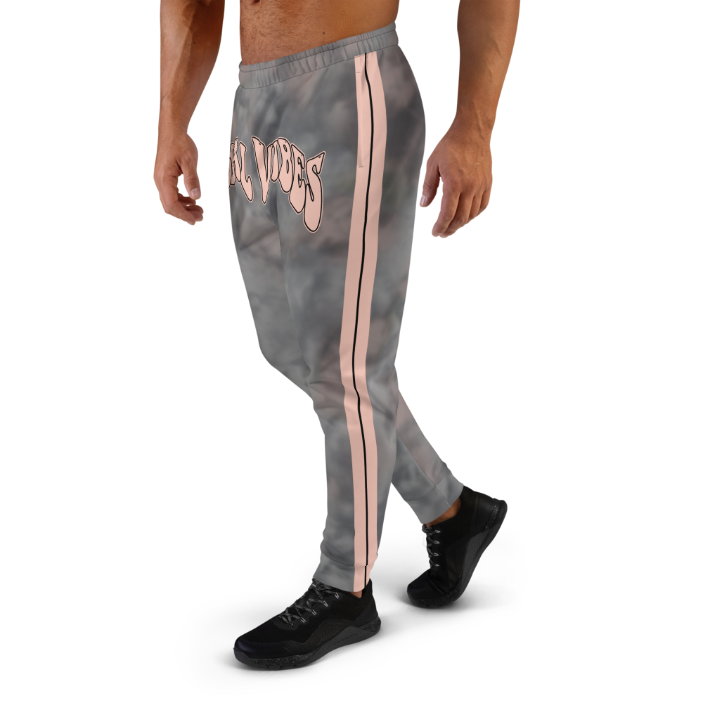 CRXWN | Royal Urban Resort | Trippy Drippy Bleach Acid Wash with Malibu Stripe Unisex Jogger Ash Stone Bleach Grunge Acid Dye