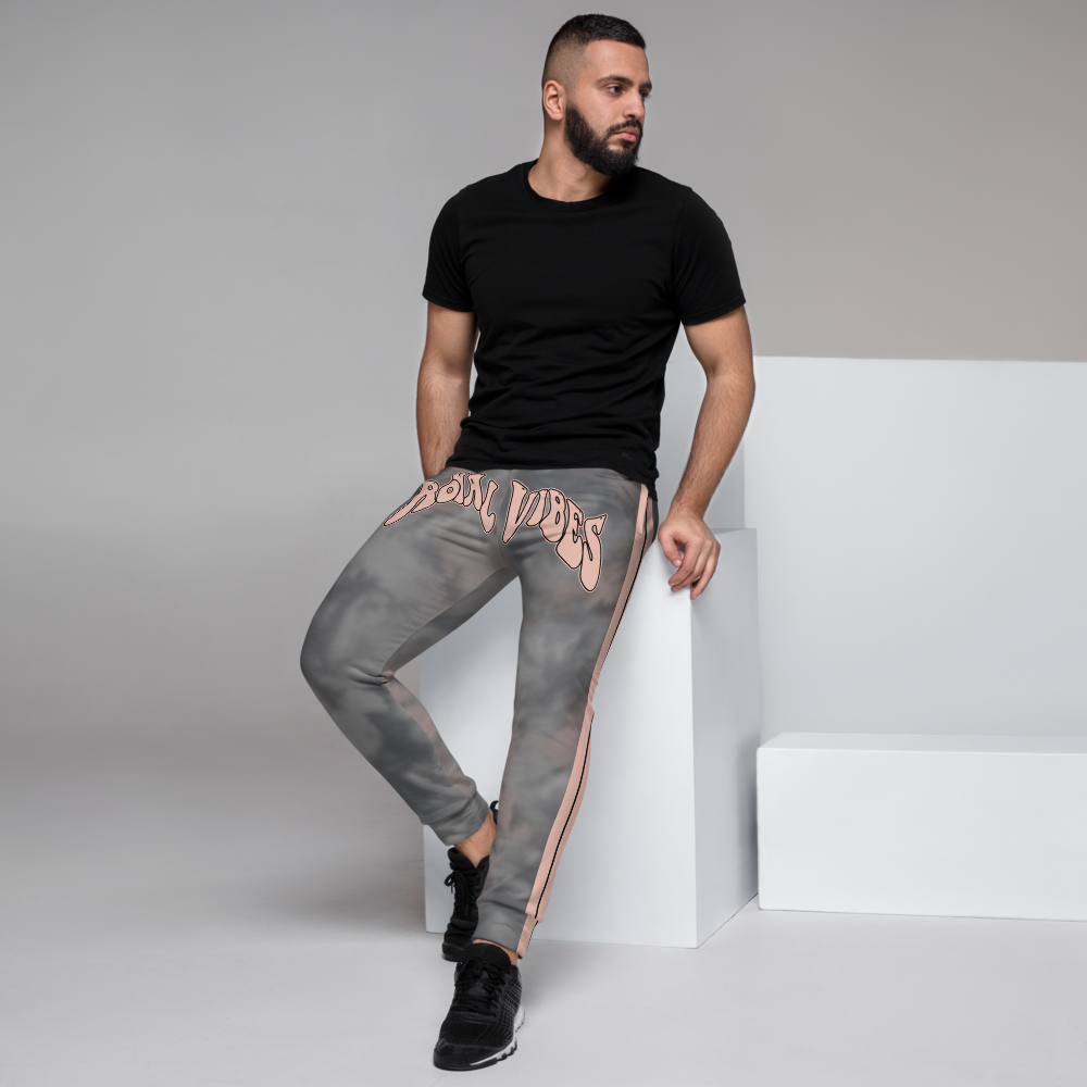 CRXWN | Royal Urban Resort | Trippy Drippy Bleach Acid Wash with Malibu Stripe Unisex Jogger Ash Stone Bleach Grunge Acid Dye
