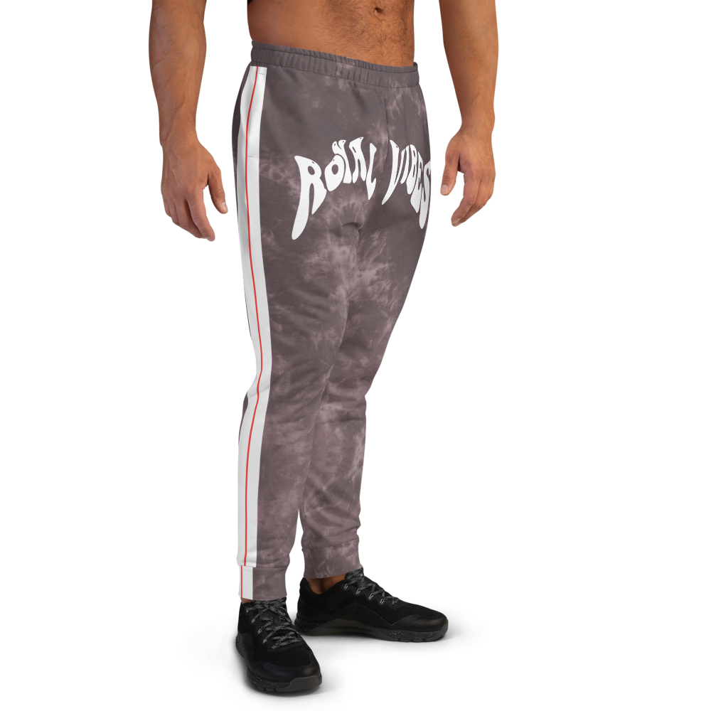 CRXWN | Royal Urban Resort | Trippy Drippy Bleach Acid Wash with Malibu Stripe Unisex Jogger TAUPE HAZE Bleach Grunge Acid Wash