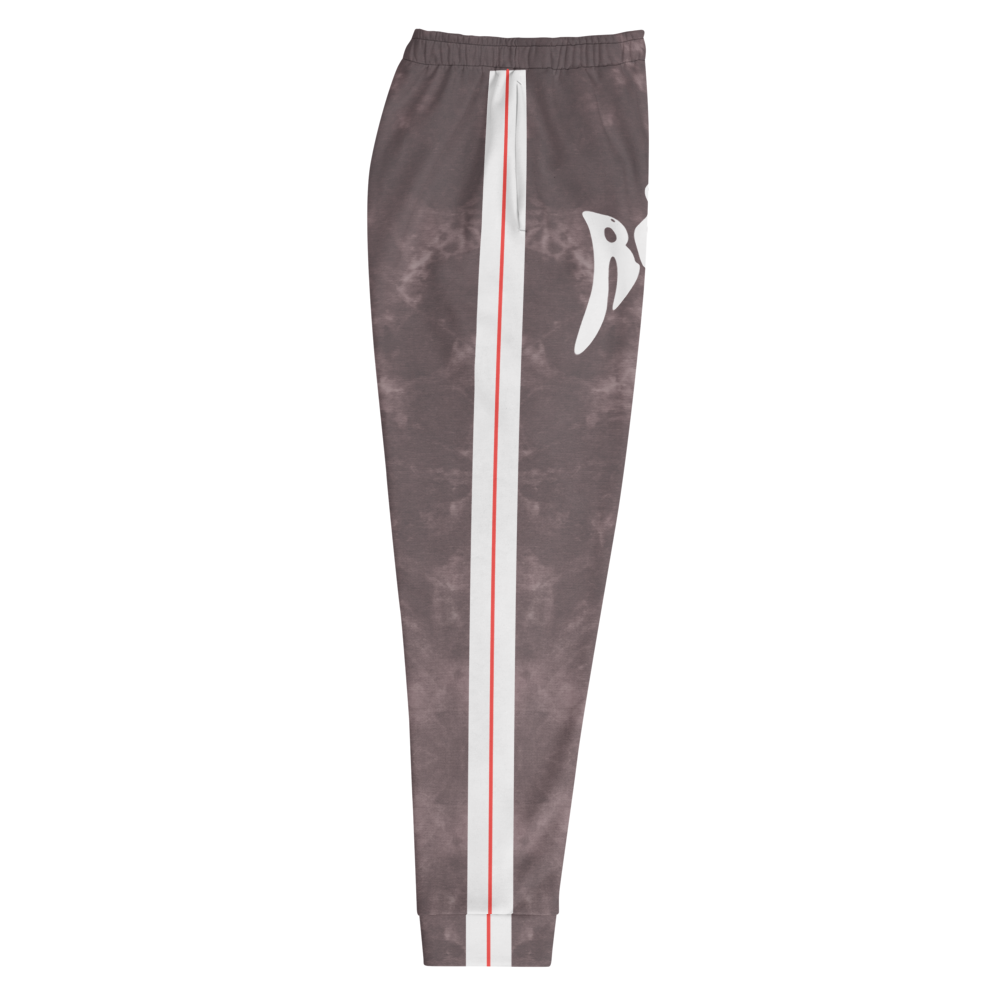 CRXWN | Royal Urban Resort | Trippy Drippy Bleach Acid Wash with Malibu Stripe Unisex Jogger TAUPE HAZE Bleach Grunge Acid Wash