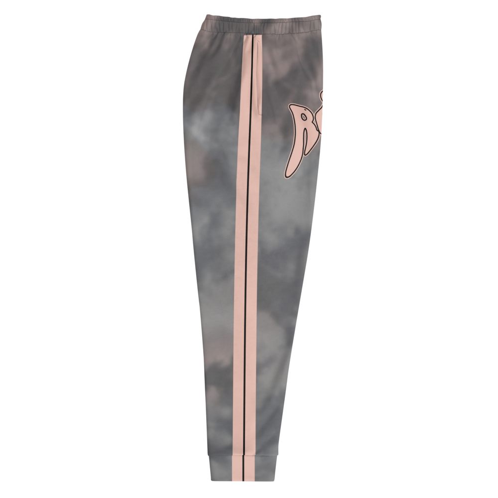 CRXWN | Royal Urban Resort | Trippy Drippy Bleach Acid Wash with Malibu Stripe Unisex Jogger Ash Stone Bleach Grunge Acid Dye