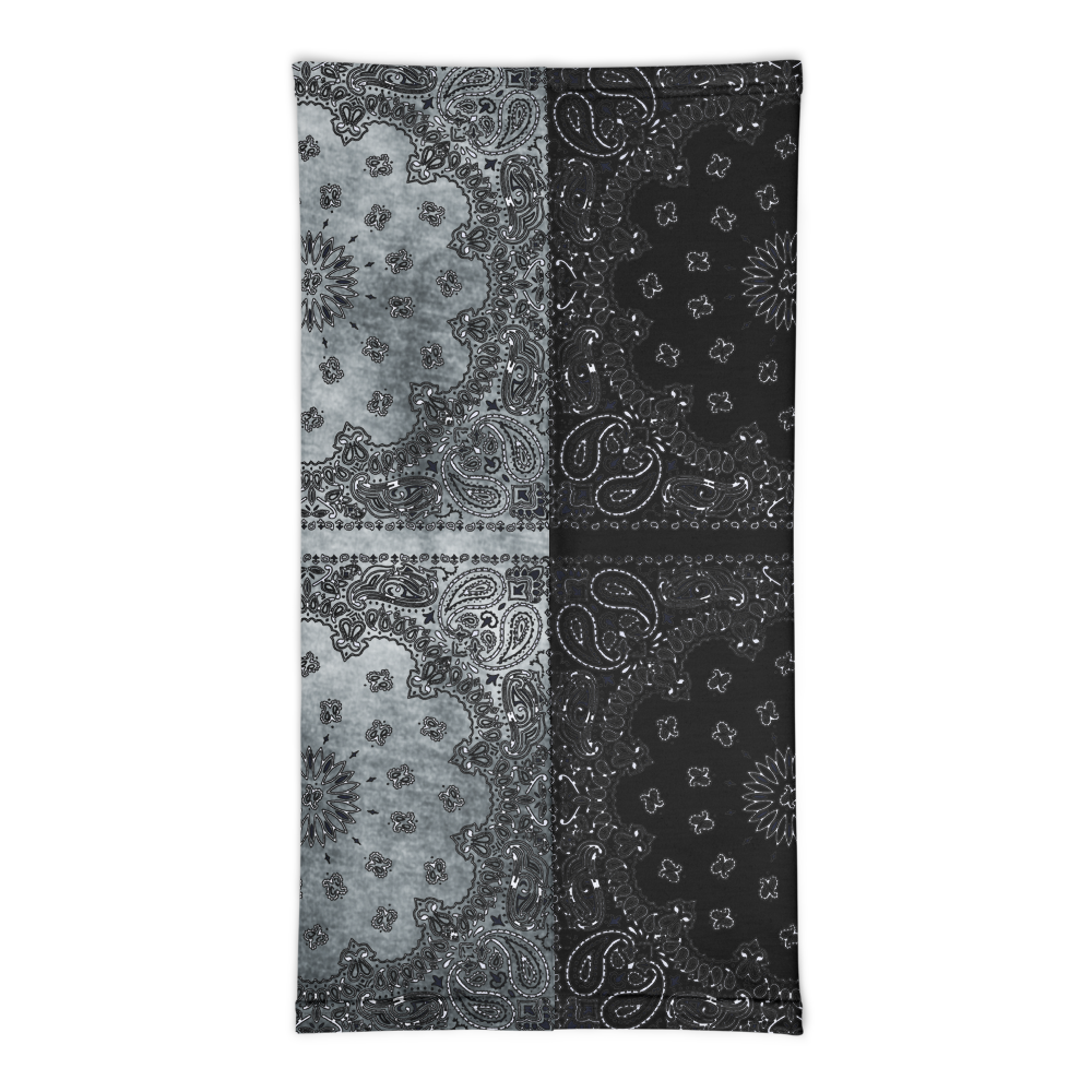 ROYAL ICONIC | Bandana Flag Unisex 3-in-1 Facemask Gaiter HueMan Gang Acid Wash Half N' Half Denim Grey 2 OPTIONS