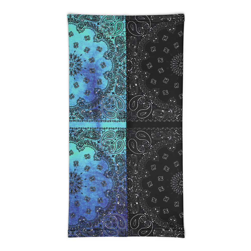 ROYAL ICONIC | Bandana Flag Tie Dye Acid Wash Aether Pour Unisex 3-in-1 Gaiter HueMan Gang Half N' Half Blue Denim 2 OPTIONS