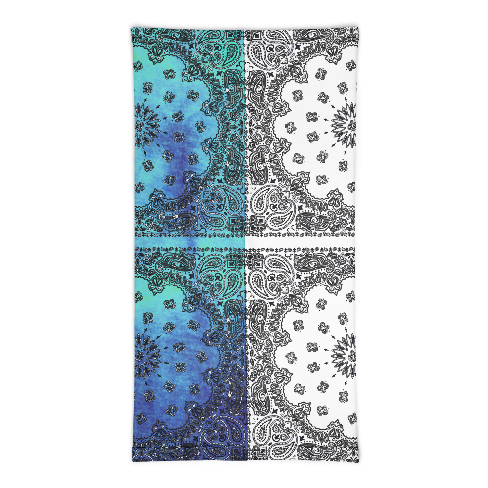 ROYAL ICONIC | Bandana Flag Tie Dye Acid Wash Aether Pour Unisex 3-in-1 Gaiter HueMan Gang Half N' Half Blue Denim 2 OPTIONS