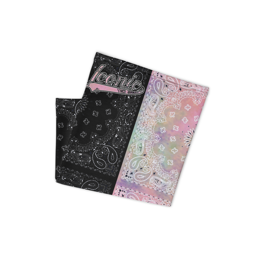ROYAL ICONIC | Bandana Flag Tie Dye Acid Wash Aether Pour Unisex Facemask Gaiter HueMan Gang Cray On Color Cloud Cotton Candy 2 OPTIONS