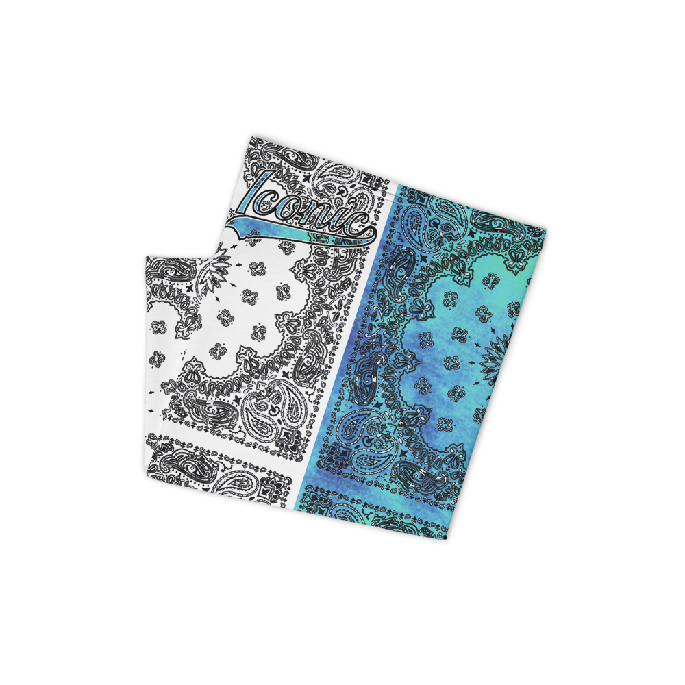 ROYAL ICONIC | Bandana Flag Tie Dye Acid Wash Aether Pour Unisex 3-in-1 Gaiter HueMan Gang Half N' Half Blue Denim 2 OPTIONS