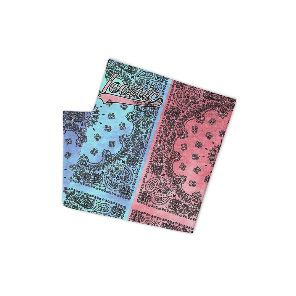 ROYAL ICONIC | Bandana Flag Tie Dye Acid Wash Aether Pour Unisex 3-in-1 Facemask Gaiter HueMan Gang Half N' Half Pink Denim 3 OPTIONS