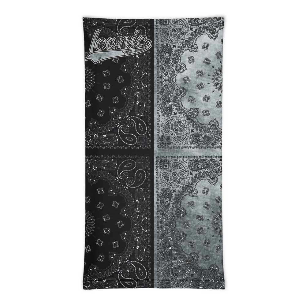 ROYAL ICONIC | Bandana Flag Unisex 3-in-1 Facemask Gaiter HueMan Gang Acid Wash Half N' Half Denim Grey 2 OPTIONS
