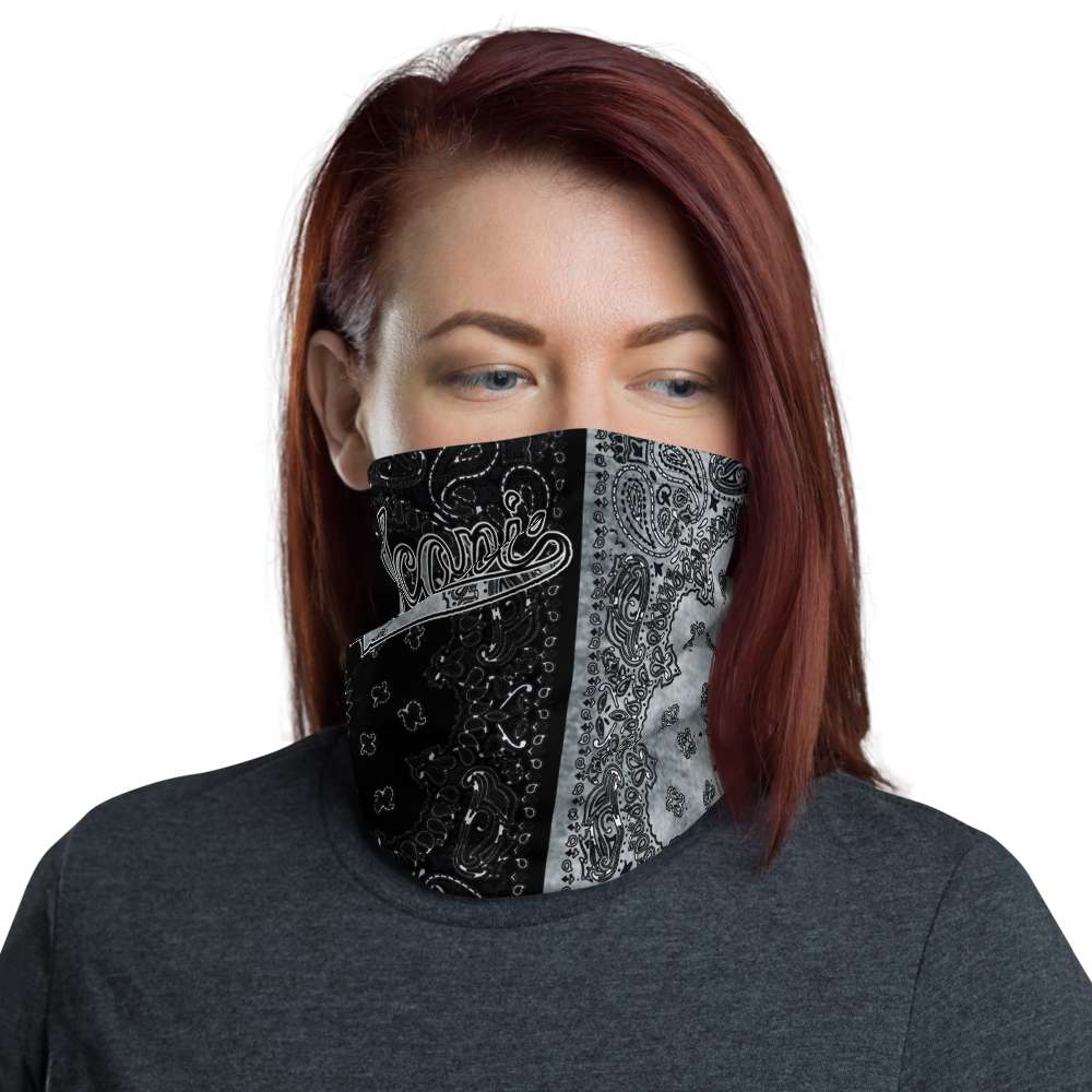 ROYAL ICONIC | Bandana Flag Unisex 3-in-1 Facemask Gaiter HueMan Gang Acid Wash Half N' Half Denim Grey 2 OPTIONS