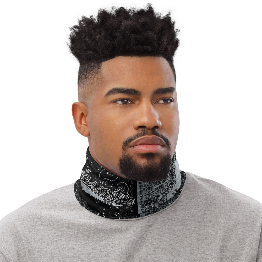 ROYAL ICONIC | Bandana Flag Unisex 3-in-1 Facemask Gaiter HueMan Gang Acid Wash Half N' Half Denim Grey 2 OPTIONS