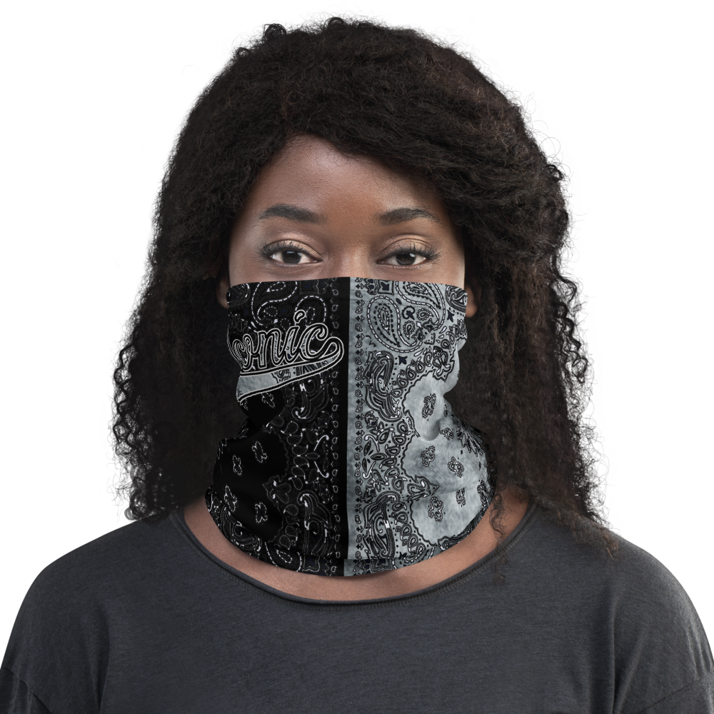 ROYAL ICONIC | Bandana Flag Unisex 3-in-1 Facemask Gaiter HueMan Gang Acid Wash Half N' Half Denim Grey 2 OPTIONS